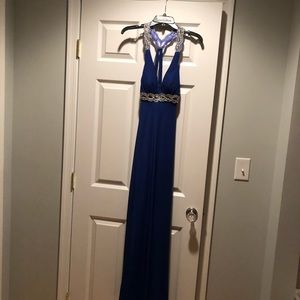 Blue faviana prom dress size 4